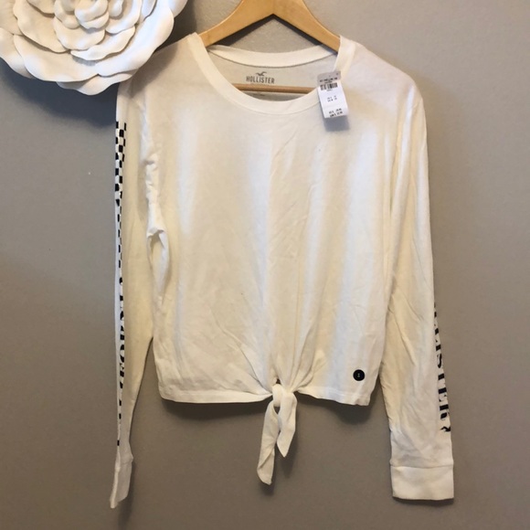 Tie front long sleeve tee - Picture 1 of 4